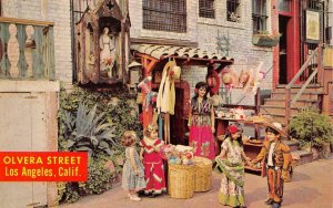 LOS ANGELES, California CA   OLVERA STREET Little Children~Lady Vendor Postcard