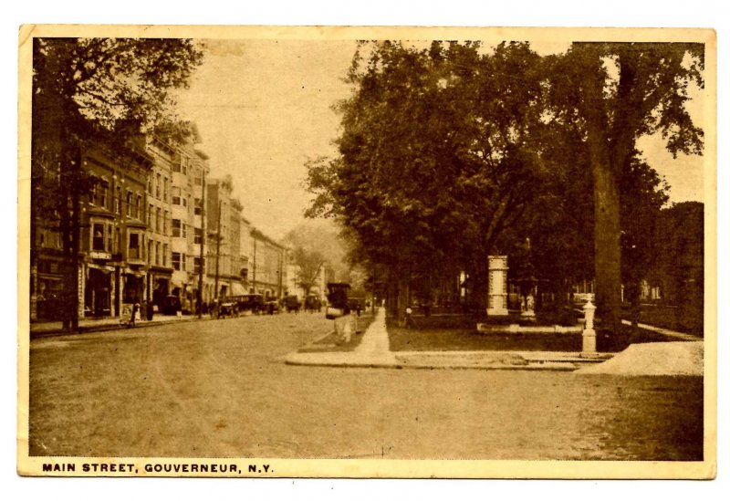 NY -  Gouverneur. Main Street circa 1920