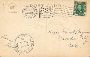 Clapsaddle Valentine Postcard 830 Native American Children, Heap Much Love