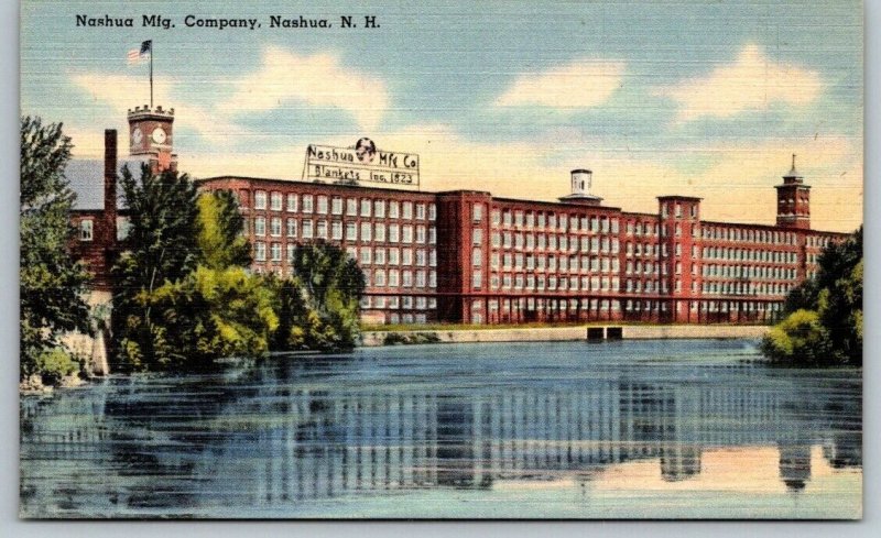 Nashua Manufacturing Company  New Hampshire  Postcard