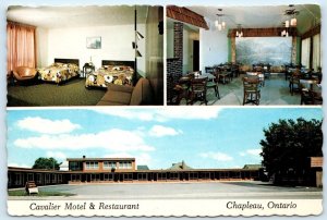 Cavalier motel & restaurant roadside CHAPLEAU Ont. Canada 4x6 Postcard