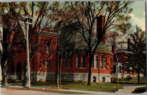 View of Congregational Church, Anamosa IA Vintage Postcard E60