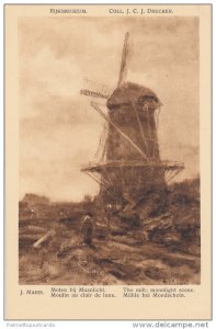 J. Maris: Muhle bei Mondschein, Windmill, Rijksmuseum, 1900-10s