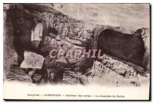 Old Postcard Dauphine Sassenage Interior tanks chimney The Devil