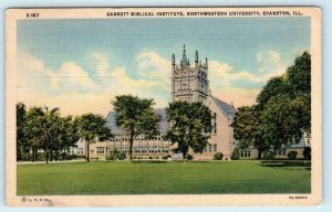 EVANSTON, IL ~ Northwestern University GARRETT BIBLICAL INSTITUTE 1939 Postcard