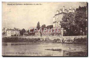 Old Postcard Pond and Chateau de Quintin