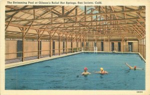 California San Jacinto Swimming Pool Gilman's Relief Hot Springs Postcard 22-537