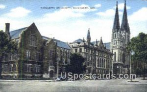 Marquette University - MIlwaukee, Wisconsin WI Postcard