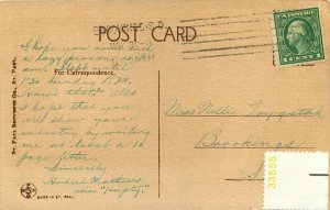 c1910 Brookings South Dakota Arts & Crafts Saying Photo Inset Fifth Postcard