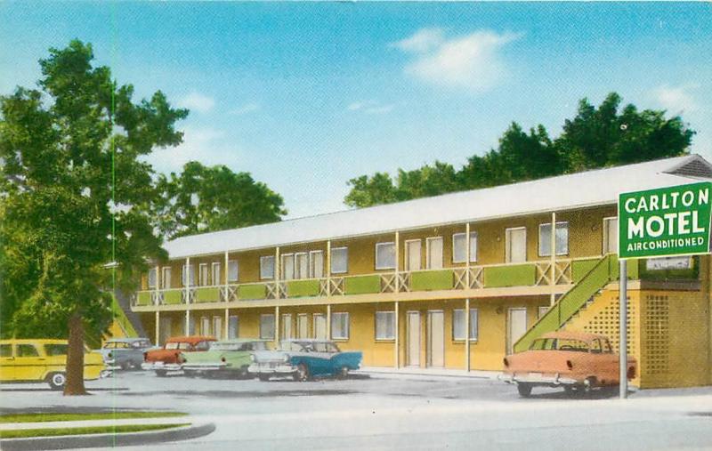 DALLAS, TX Texas     CARLTON MOTEL     c1950s Cars  Roadside   Postcard