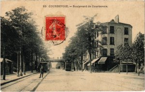 CPA AK COURBEVOIE Bd de Courbevoie TRAM VAPEUR (977395)