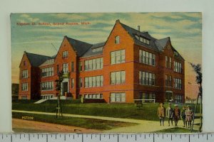 Circa 1910 Sigsbee St. School, Grand Rapids, Mich. Postcard P55