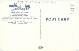 1950s Colorado Springs Colorado Smorgasbord Restaurant Postcard 24-11521