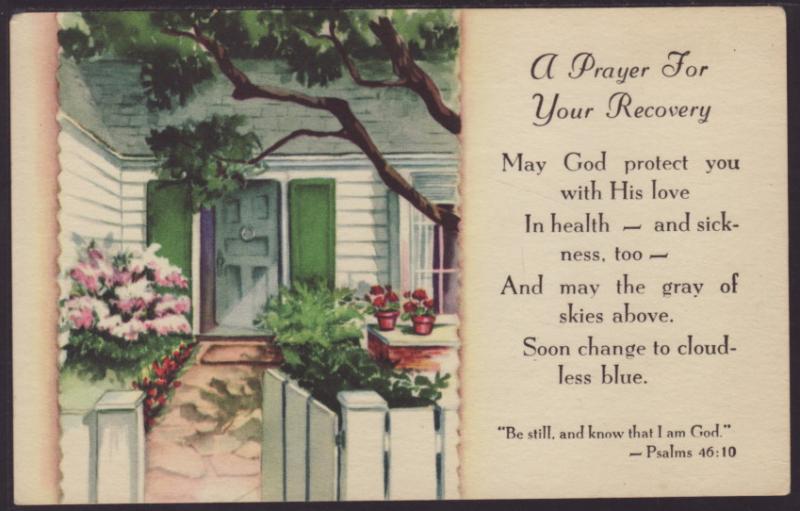 A Prayer For Your Recovery,Psalm 46:10 Postcard