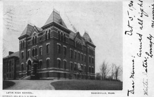 Somerville, Massachusetts - The Latin High School - in 1905 - Vintage Postcard