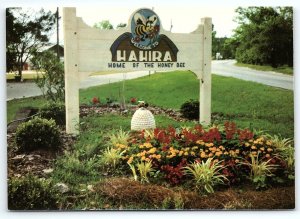 VINTAGE HAHIRA GA LOWNDES COUNTY HOME OF THE HONEY BEE FESTIVAL POSTCARD P1654