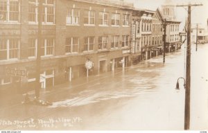 RP: MONTPELIER , Vermont, 1927 ; State Street (Flood Damage)
