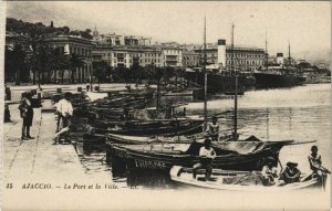 CPA Ajaccio Le Port et la Ville CORSICA (1077893)