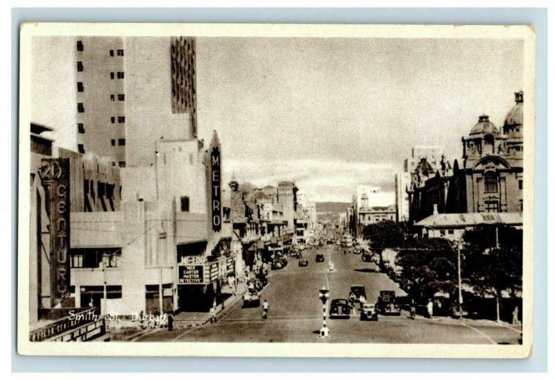 1920's Smith St, Durban Cape Town South Africa Postcard P104