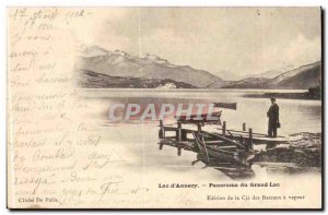 Lac d & # 39Annecy Old Postcard Panorama of the great lake