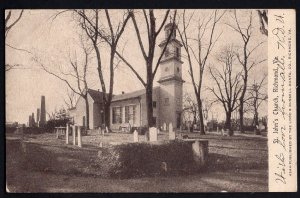 Virginia RICHMOND St. John's Church Broad and 25th Street pm1908 Divided Back