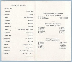 1904 OAKVILLE COMPANY EMPLOYEES' AID ASSOCIATION PROMENADE DANCE COMMITTEE NAMES