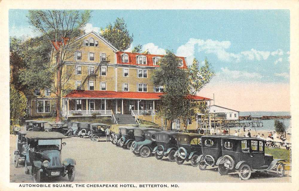 Betterton Maryland automobile square at The Chesapeake Hotel antique pc