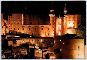 M-91803 Ducal Palace view with the turrets Nighty Urbino Italy