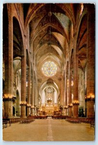 MALLORCA Palma Cathedral interior SPAIN 4x6 Postcard