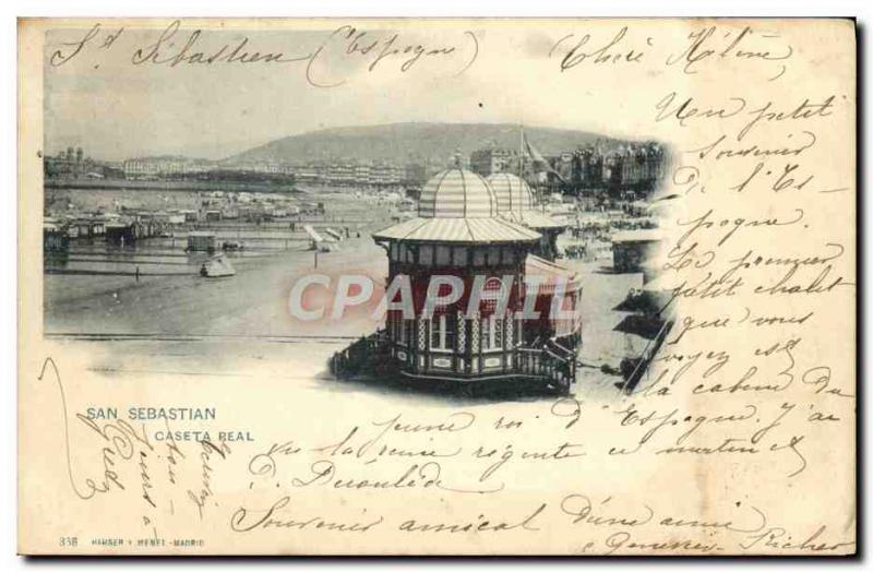 Postcard Old San Sebastian Caseta Real