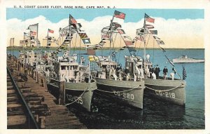 US Coast Guard Fleet Base Nine Cape May NJ VTG Postcard