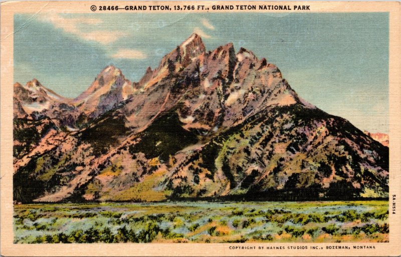 Grand Teton Grand Teton National Park Postcard unused 1930s/40s