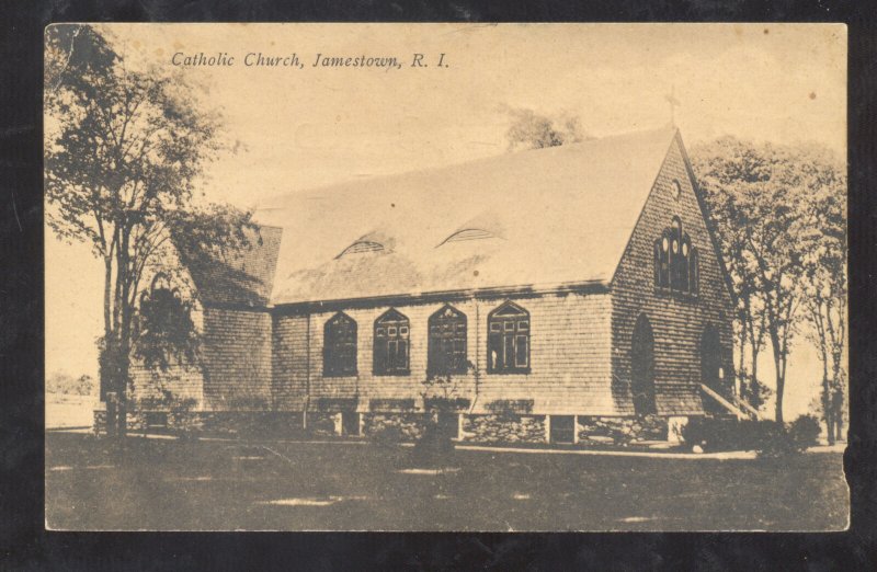 JAMESTOWN RHODE ISLAND CATHOLIC CHURCH VINTAGE POSTCARD R.I