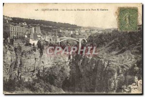 Old Postcard Constantine The Gorge Bridge Rhummel and El Kantara