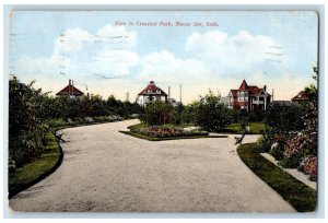 Moose Jaw Saskatchewan Canada Postcard View in Crescent Park 1912 Antique Posted