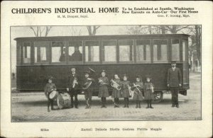 Seattle WA Children's Industrial Home Train Car c1905 Postcard