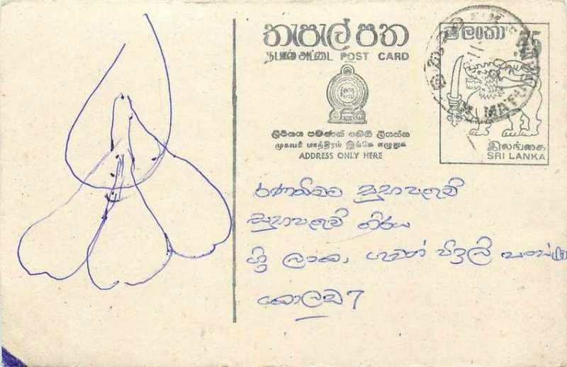 Entier Postal Stationery Postal Sri Lanka Ceylon Lion