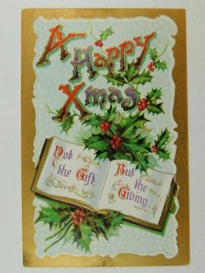 A Happy Christmas Written On Printed In Germany Divided Back Vintage Postcard