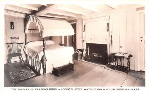 Thomas W. Parsons South Sudbury, MA Longfellow's Wayside Inn, Real Photo.