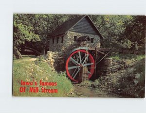 Postcard Iowa's famous Ol' Mill Stream, Spook Cave, McGregor, Iowa