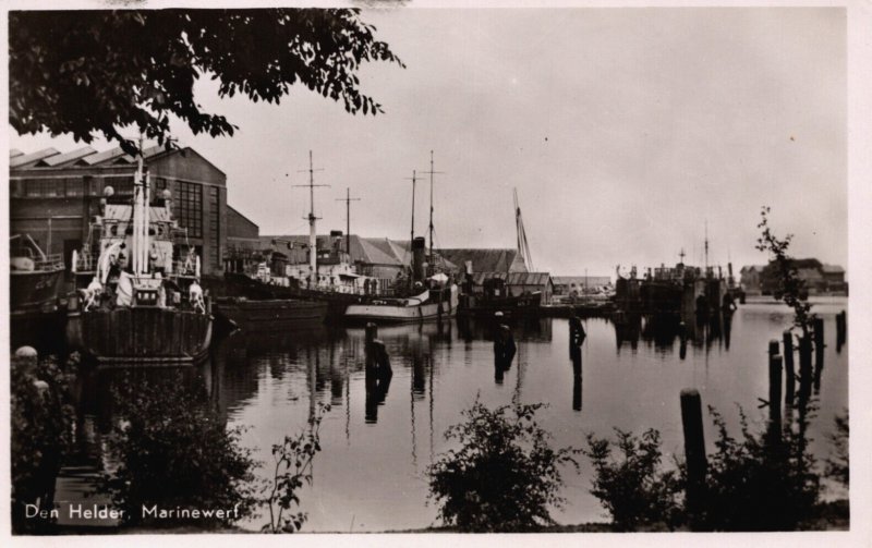 Navy Den Helder Marinewerf Vintage RPPC C256