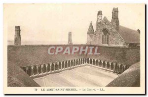 Old postcard Le Mont Saint Michel Le Cloitre