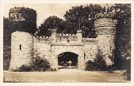 Tennessee Chattanooga Entrance To Point Park Lookout Mountain Real Photo