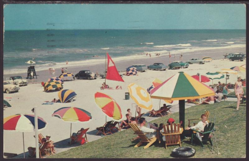 Beach Scene,Ormond Beach,FL Postcard BIN