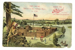 IN - Fort Wayne, Erected by Gen Anthony Wayne  (creases, tear)