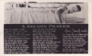 RPPC Real Photo Postcard - US Navy - A Sailors Prayer