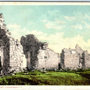 c1902 Fort Ticonderoga, NY Ruins French Military Detroit Photographic UDB A137