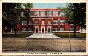 Postcard Lock Haven High School in Lock Haven, Pennsylvania