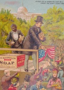 1880s Babbitt's Soap Election Patriotic President Cleveland Victorian Trade Card