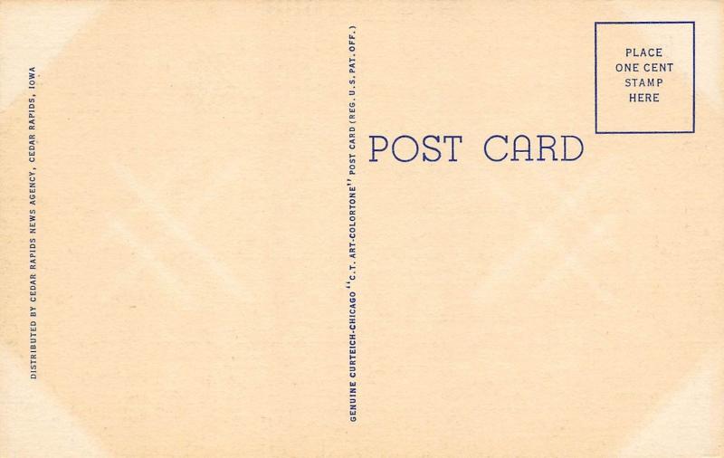 Cedar Rapids Iowa 1940s Postcard Cedar Rapids Water Works